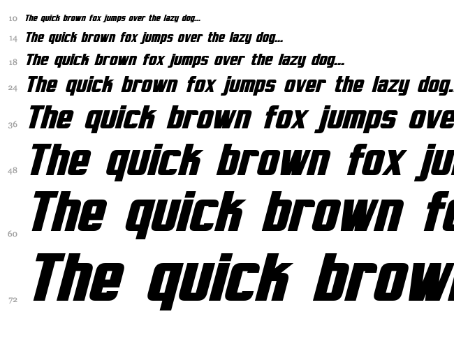 Virtucorp font waterfall